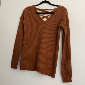 Sweater with laced up back